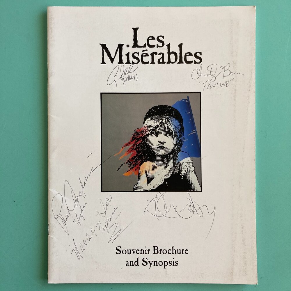 LES MISERABLES Souvenir Program Signed Craig Schulman Natalie Toro Christy Baron